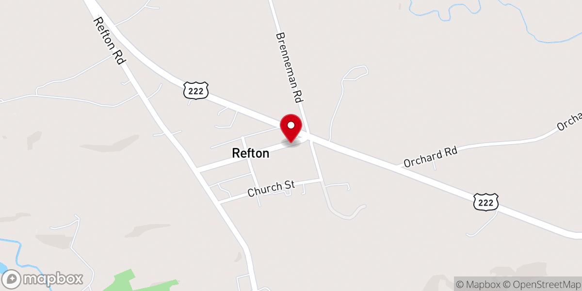 Map showing location of Dove Refton