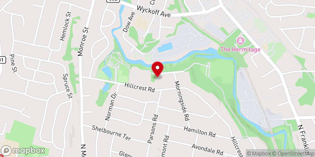 Map showing location of Chapel In the Woods