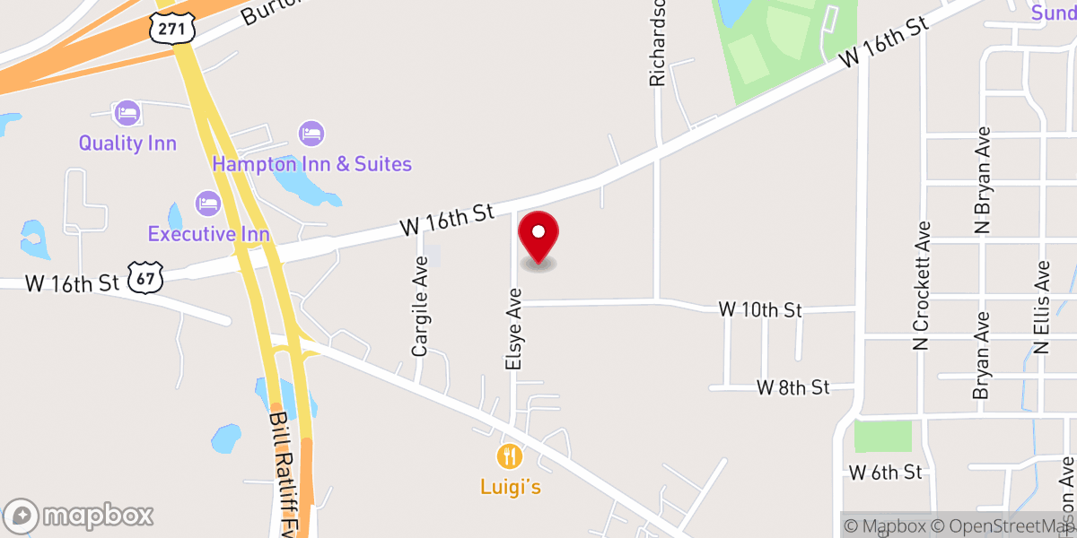 Map showing location of Greater Hope Church-God In Christ