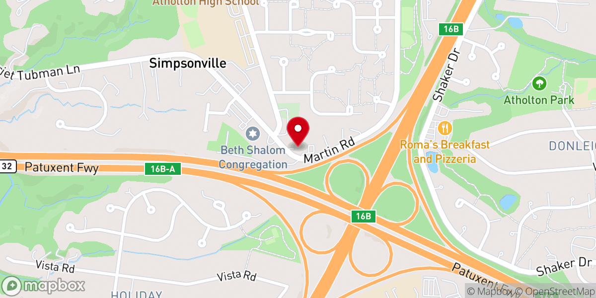 Map showing location of Locust United Methodist Church
