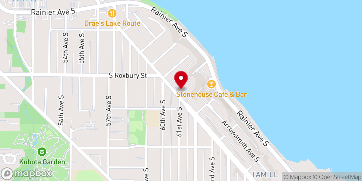 Map showing location of Rainier Beach Presbyterian Church