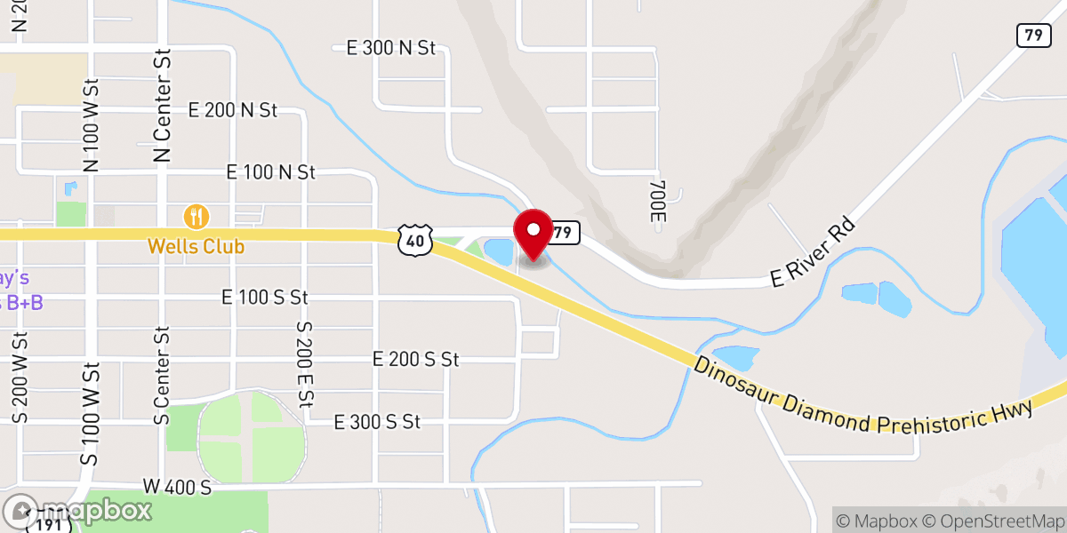 Map showing location of Duchesne City Office