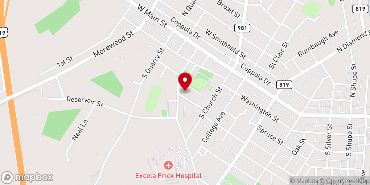 Map showing location of Visitation of the Blessed Virgin Mary Roman Catholic Church