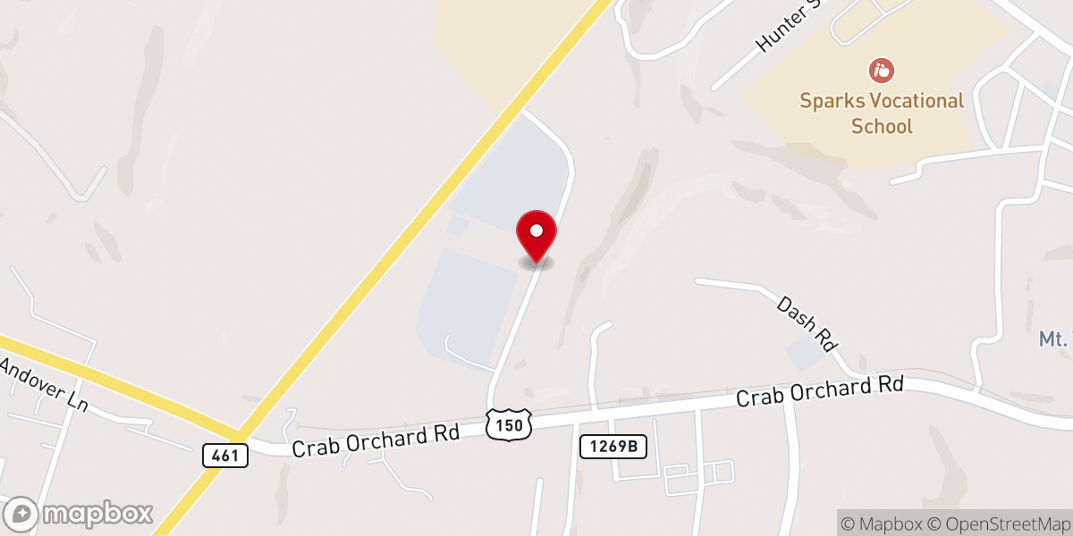 Map showing location of CrossPoint Church