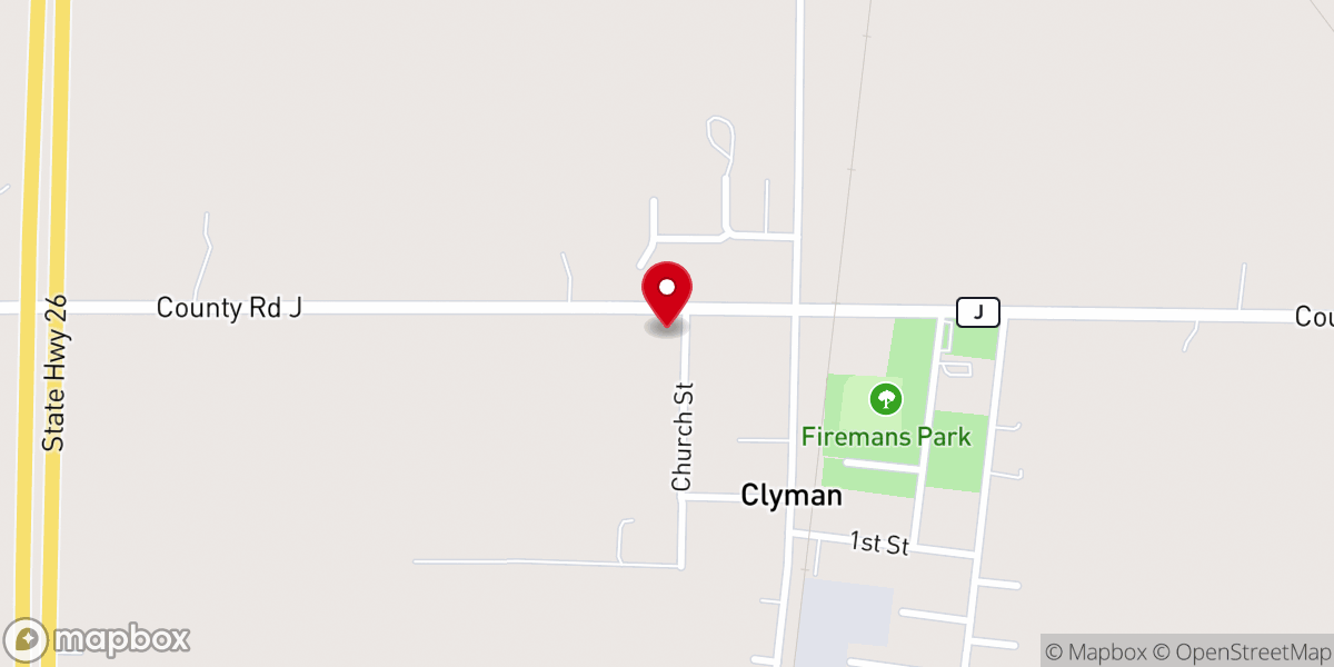 Map showing location of St John the Baptist Catholic Church