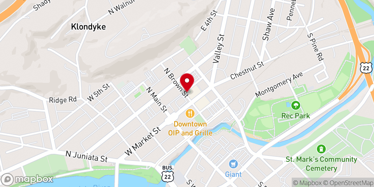 Map showing location of Sacred Heart of Jesus Parish Office