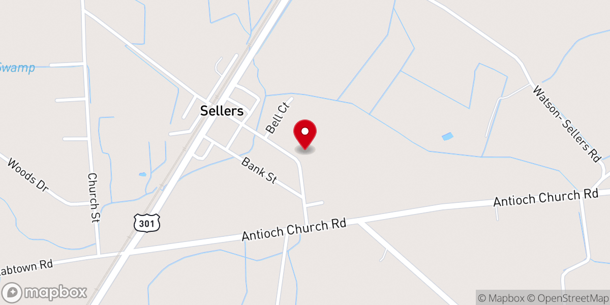 Map showing location of New Mt Zion Ame Church