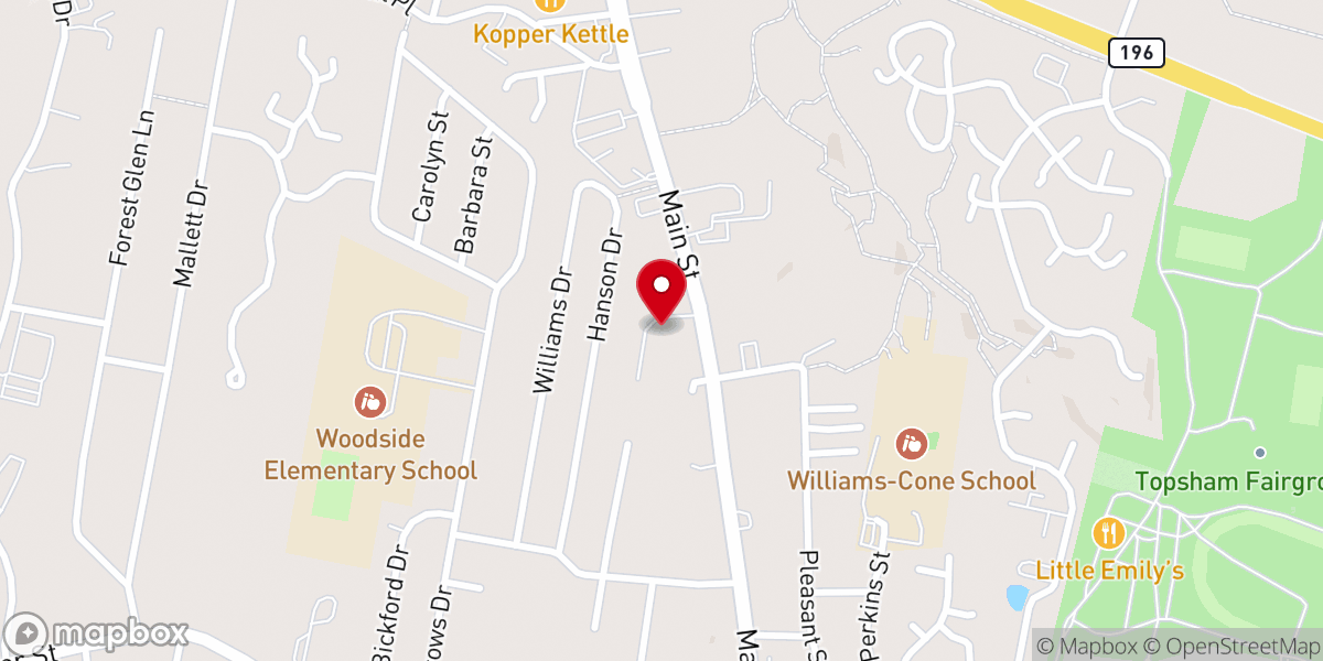 Map showing location of Mid-Coast Presbyterian Church
