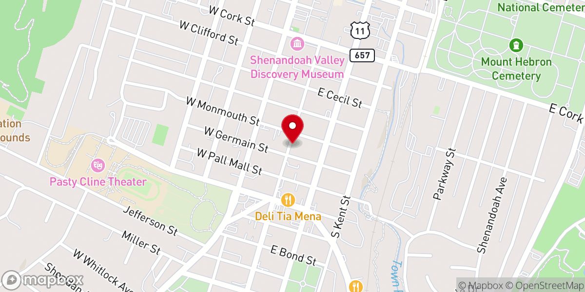 Map showing location of Nancy Shepherd House Weddings