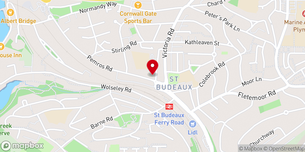 Map showing location of Saint Paul's Catholic Church