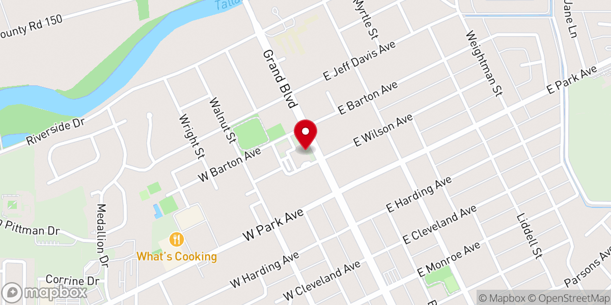 Map showing location of Saint Johns United Methodist Church