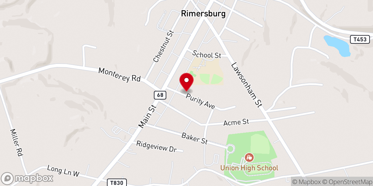 Map showing location of St Richard's Catholic Church