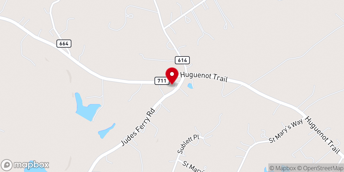 Map showing location of Emmaus Christian Church