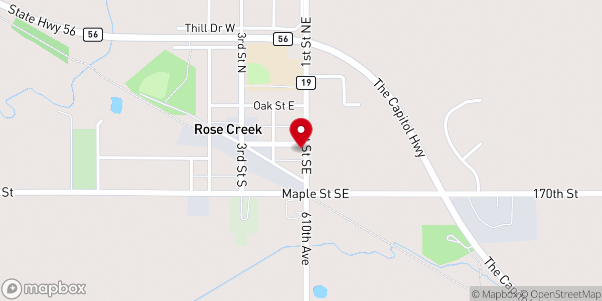 Map showing location of The Rosary at Rose Creek