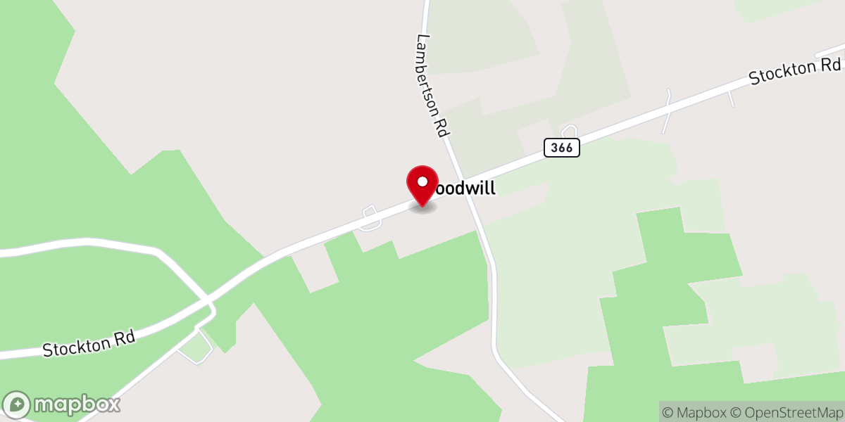 Map showing location of Goodwill Baptist Church