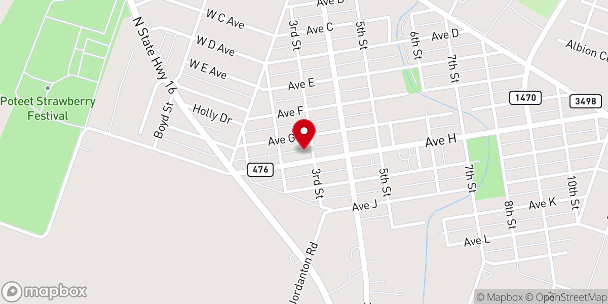 Map showing location of St Phillip Benizi Church