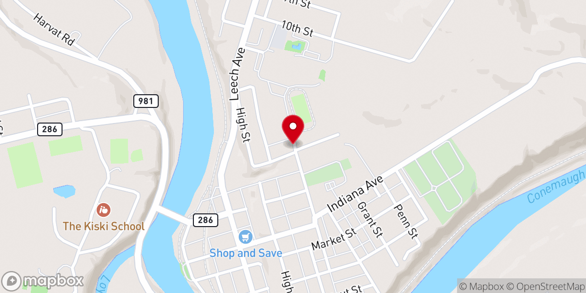 Map showing location of Saint Matthew Roman Catholic Church