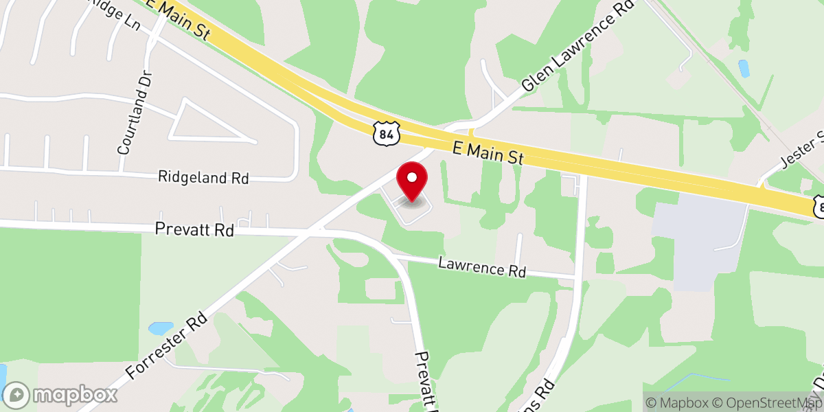 Map showing location of Grandview Baptist Church