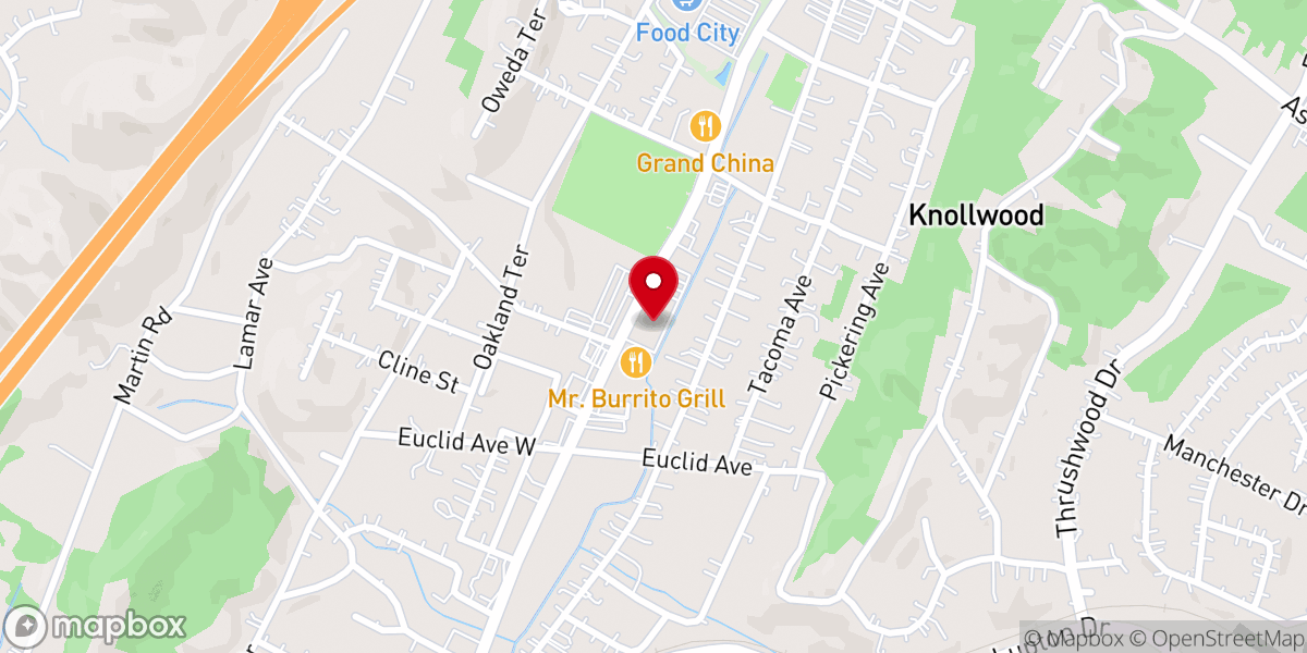 Map showing location of Red Bank Church of Christ