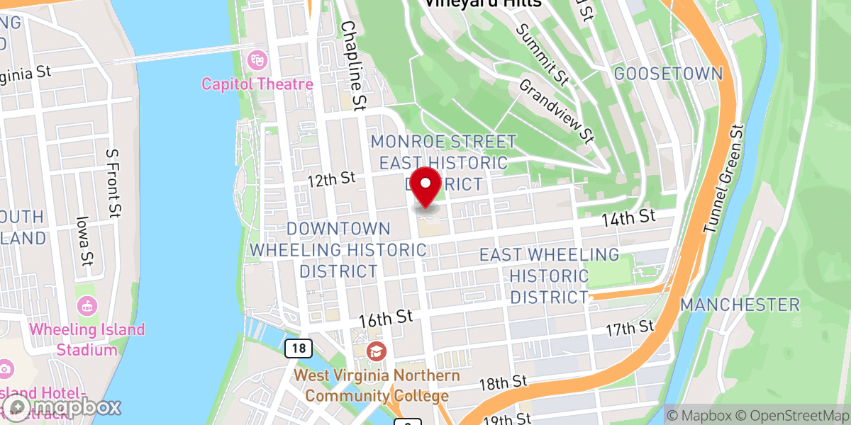 Map showing location of Cathedral of St. Joseph