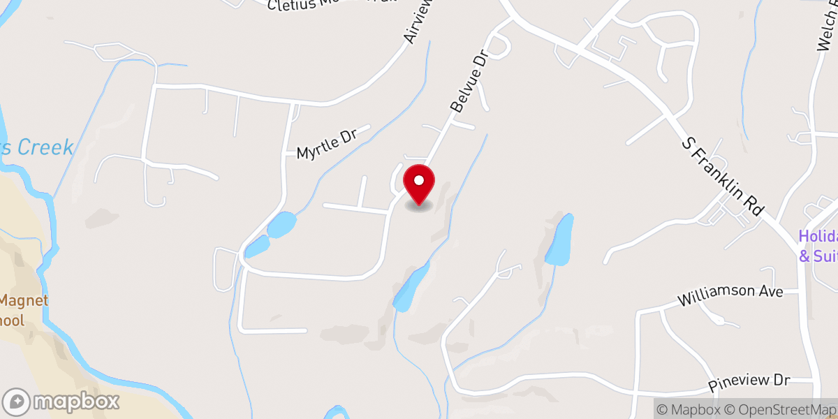 Map showing location of Hope Church - Mount Airy