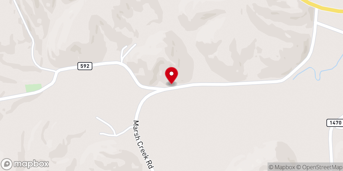 Map showing location of Lower Marsh Creek Church