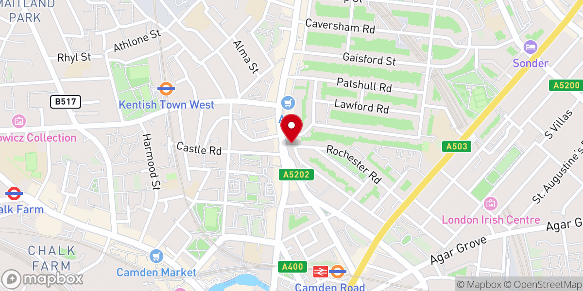 Map showing location of Saint Andrew's Greek Orthodox Cathedral