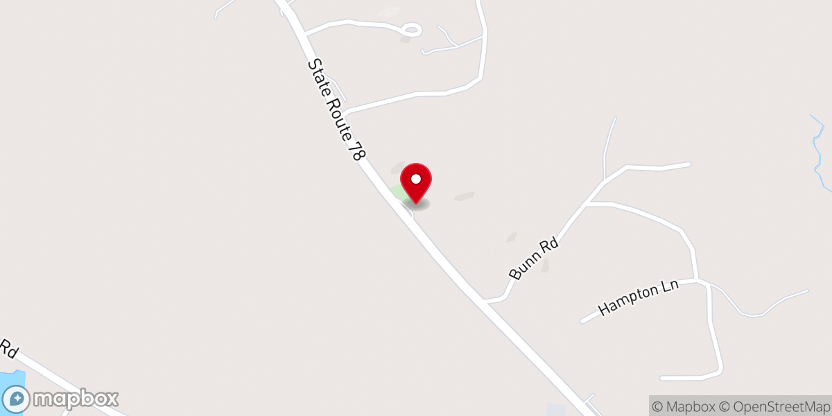 Map showing location of Oak Grove Church of Christ