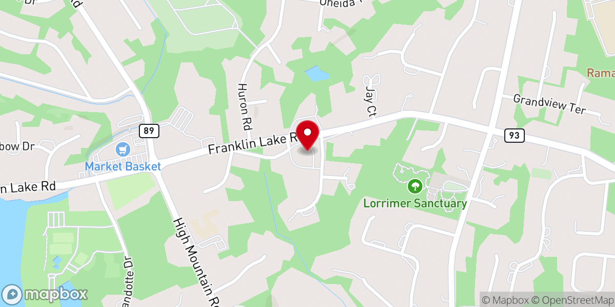 Map showing location of High Mountain Presbyterian Church