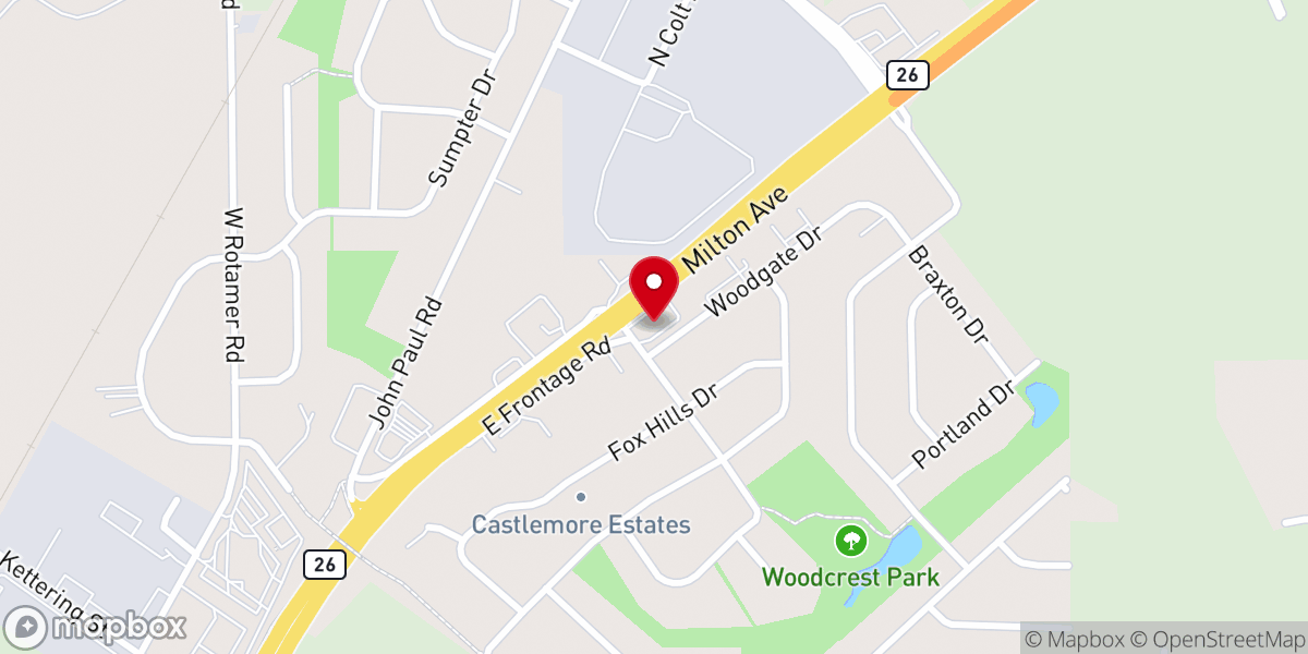 Map showing location of Central Janesville Church Office