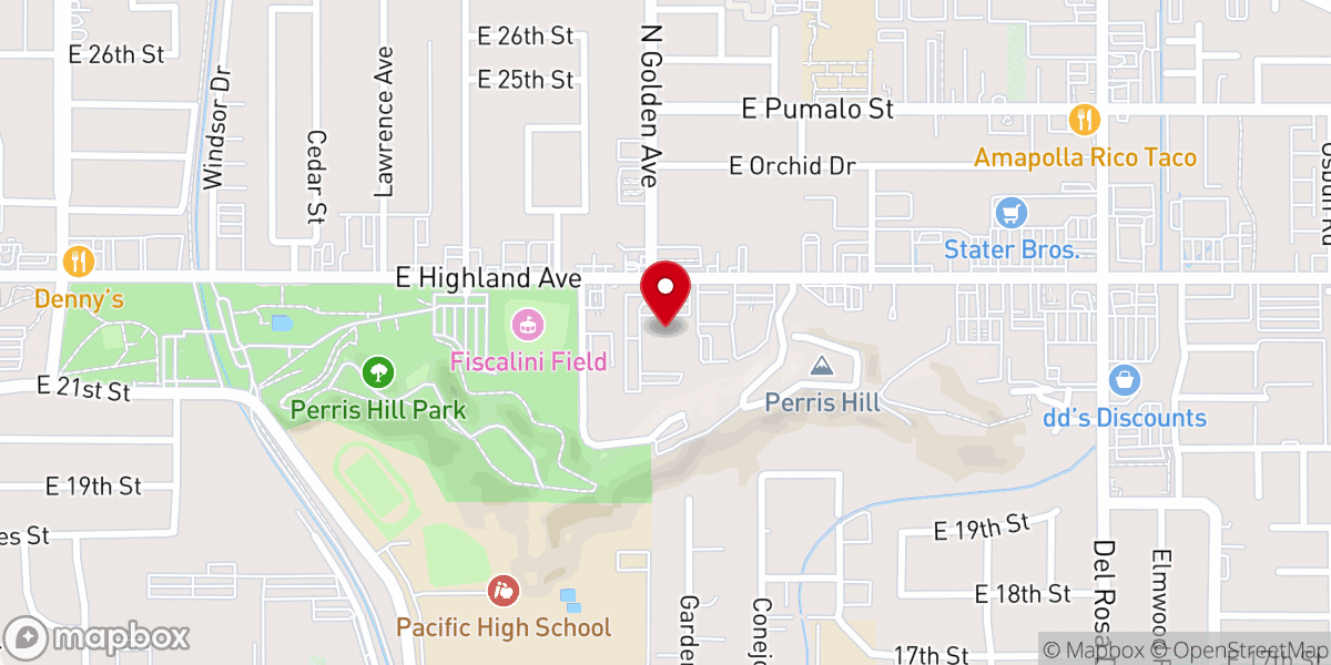 Map showing location of Diocese of San Bernardino