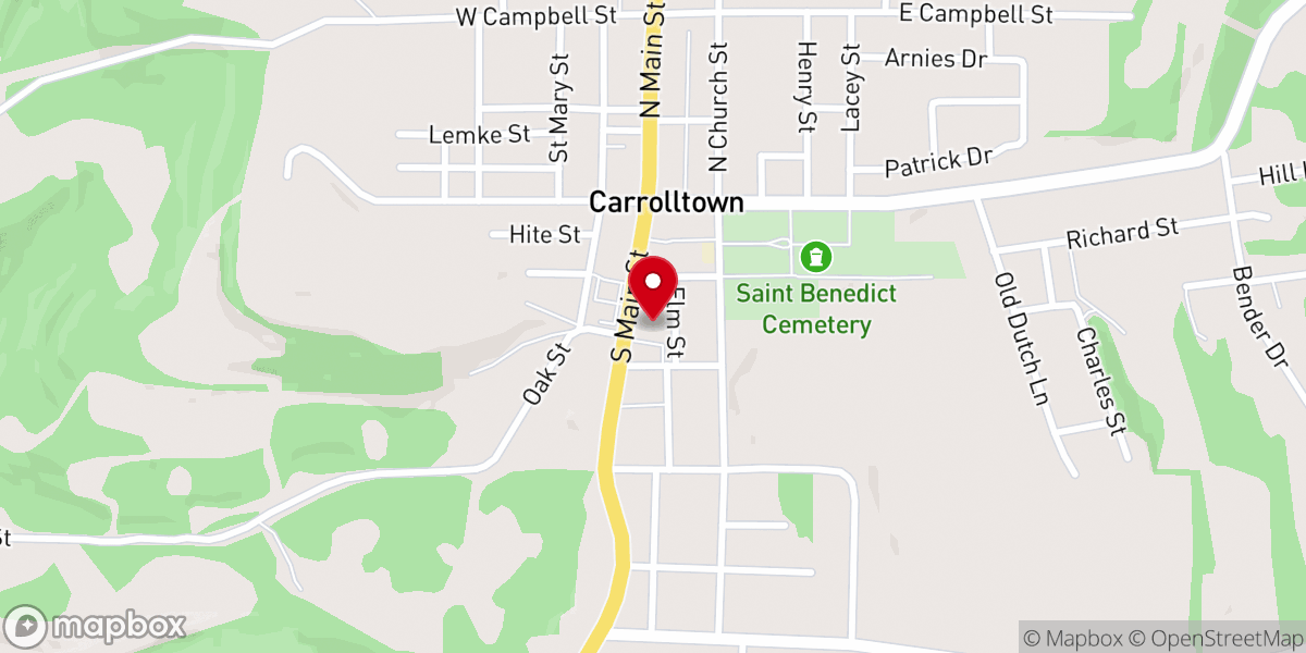 Map showing location of Carrolltown Fire Engine Company Social Hall