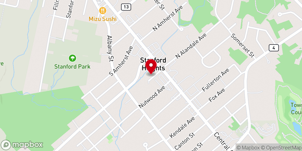 Map showing location of Stanford Heights Baptist Church