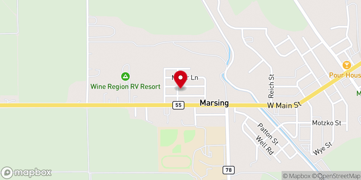Map showing location of Marsing Assembly of God