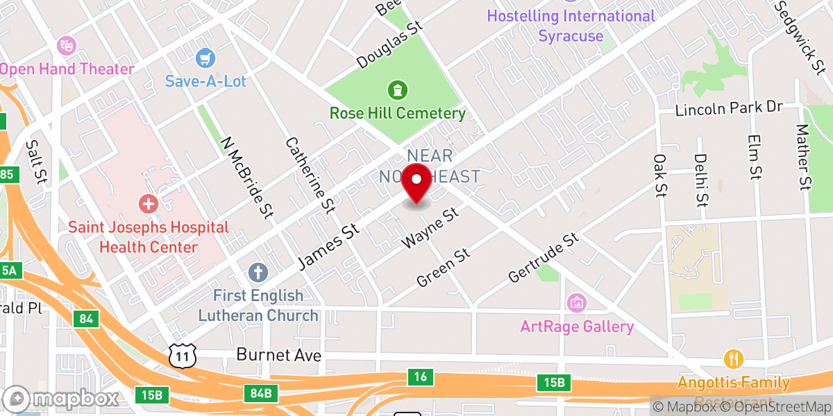 Map showing location of River Church