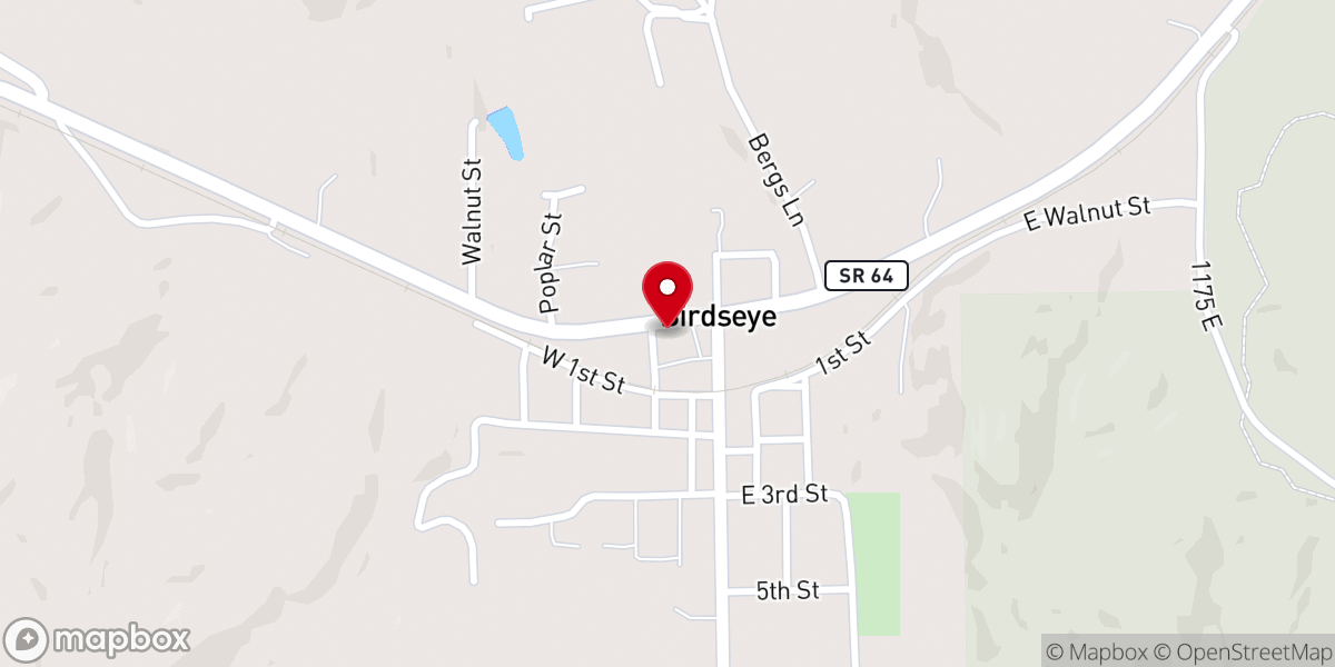 Map showing location of Anderson valley church