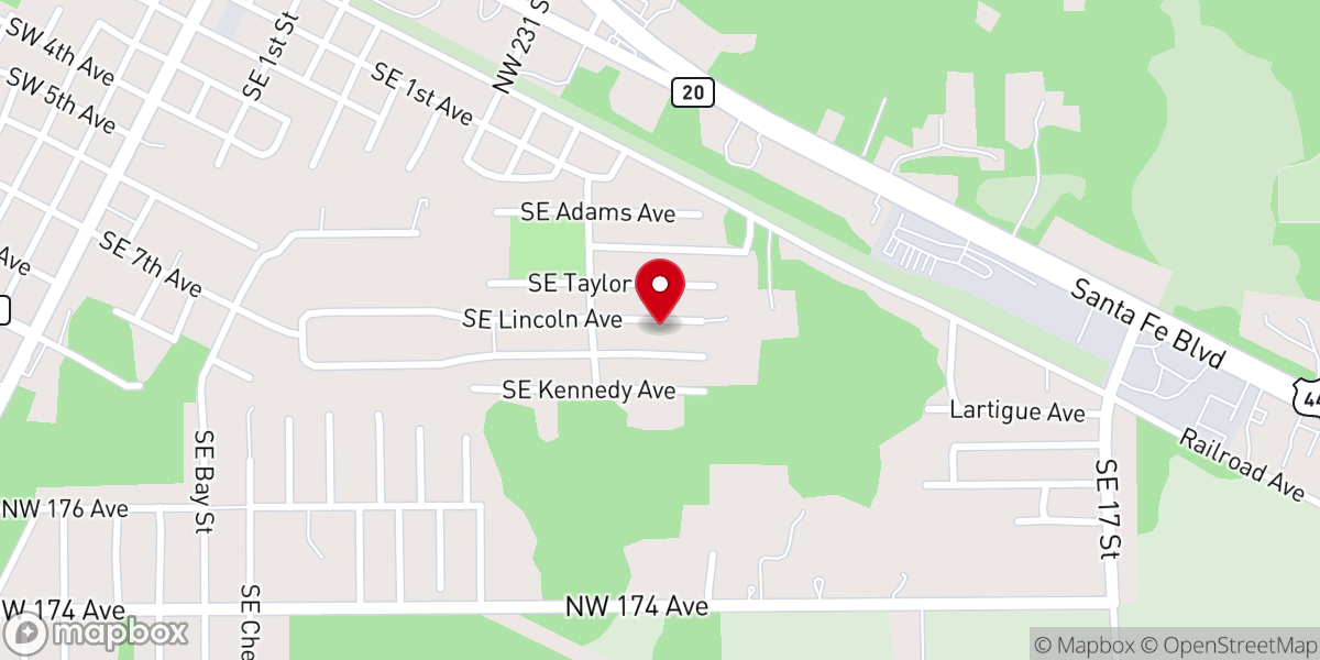 Map showing location of Anderson Memorial Church-God