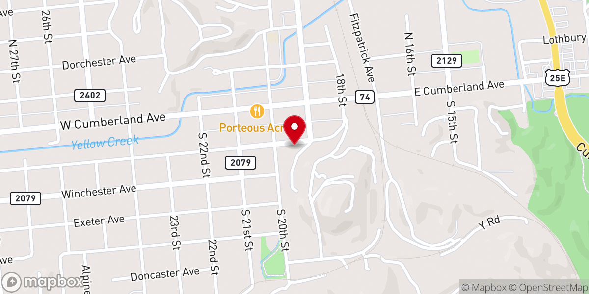 Map showing location of St Julian Catholic Church