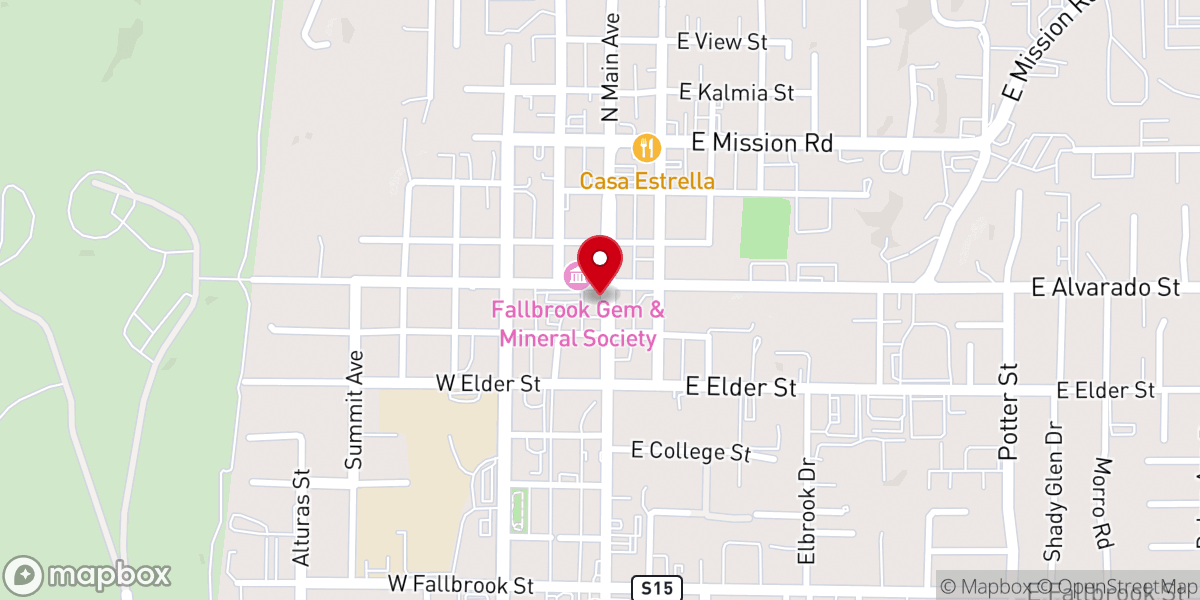 Map showing location of Fallbrook Chamber of Commerce