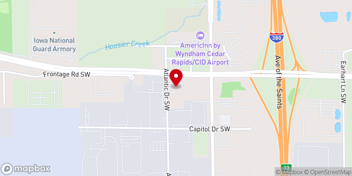Map showing location of Prairie Bible Church