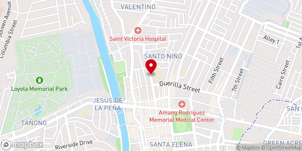 Map showing location of Marikina Faith Bible Church
