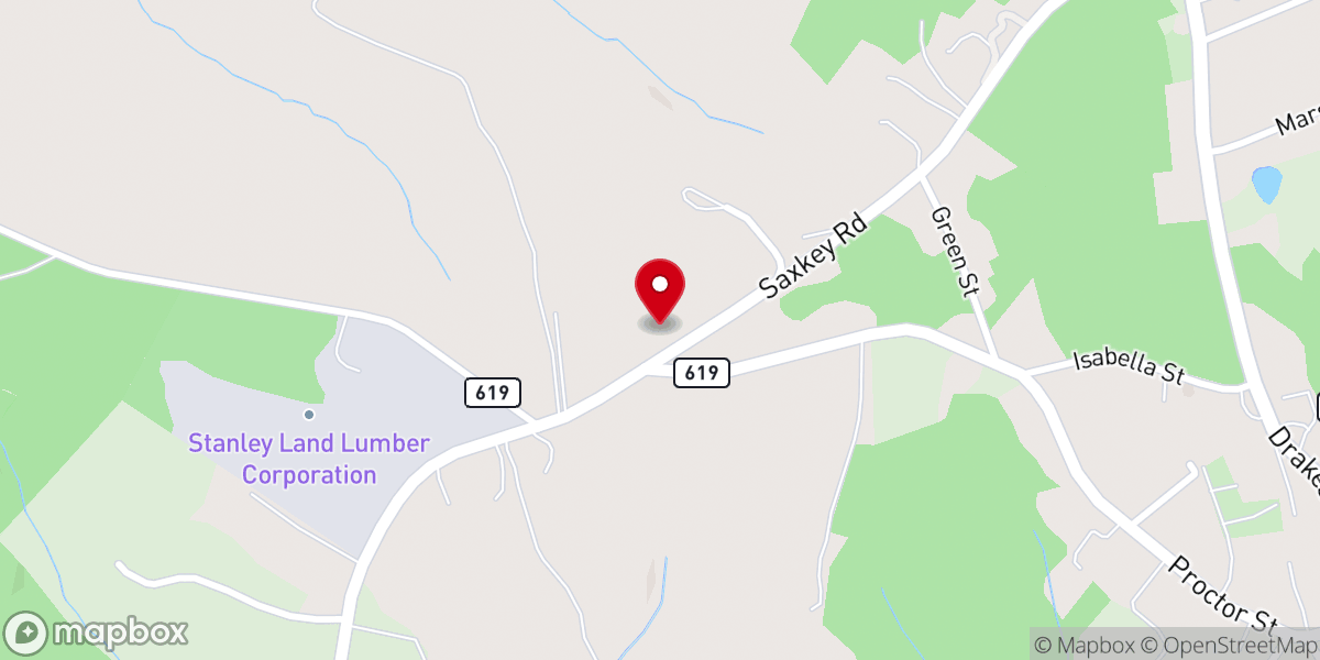 Map showing location of Tabernacle Baptist Church - Drakes Branch