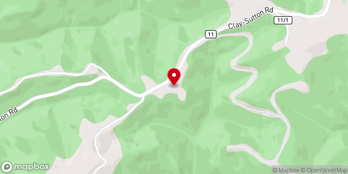 Map showing location of Clay First Baptist Church