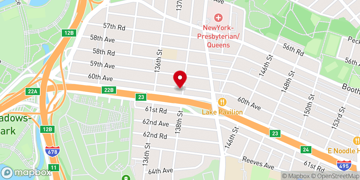 Map showing location of Queensboro Hill Community Church