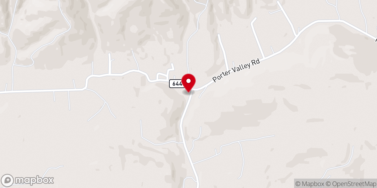 Map showing location of Sugar Grove Church