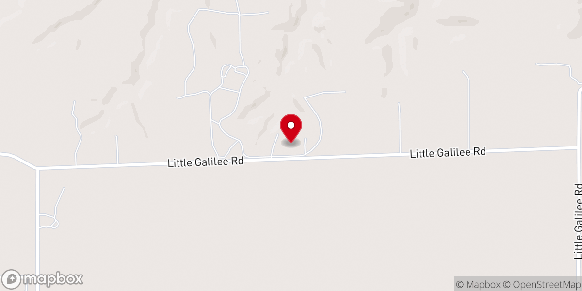 Map showing location of Little Galilee Christian Camp & Retreat Center