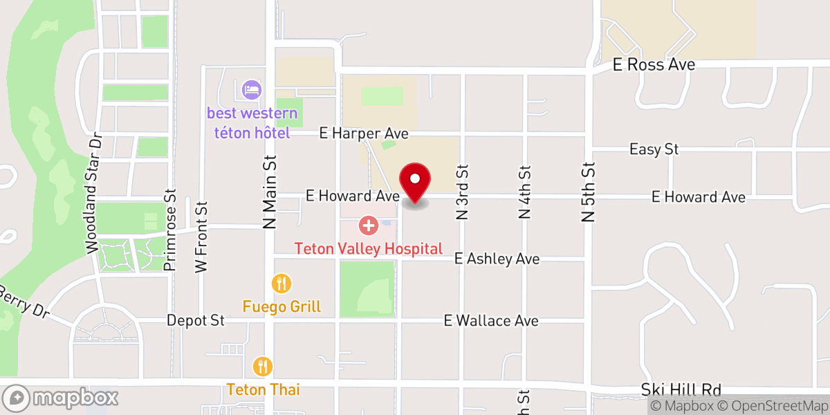 Map showing location of Teton Valley Bible Church