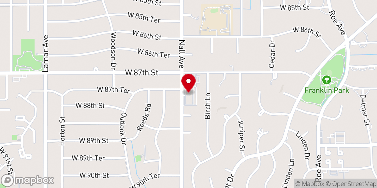 Map showing location of Hillcrest Covenant Church