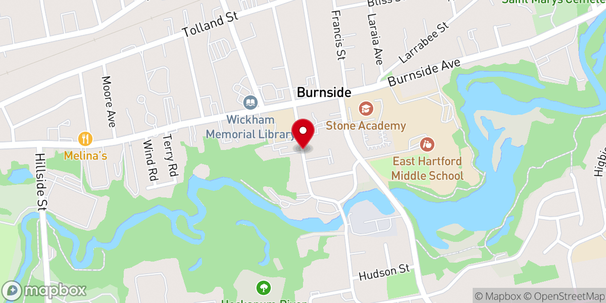 Map showing location of Church St