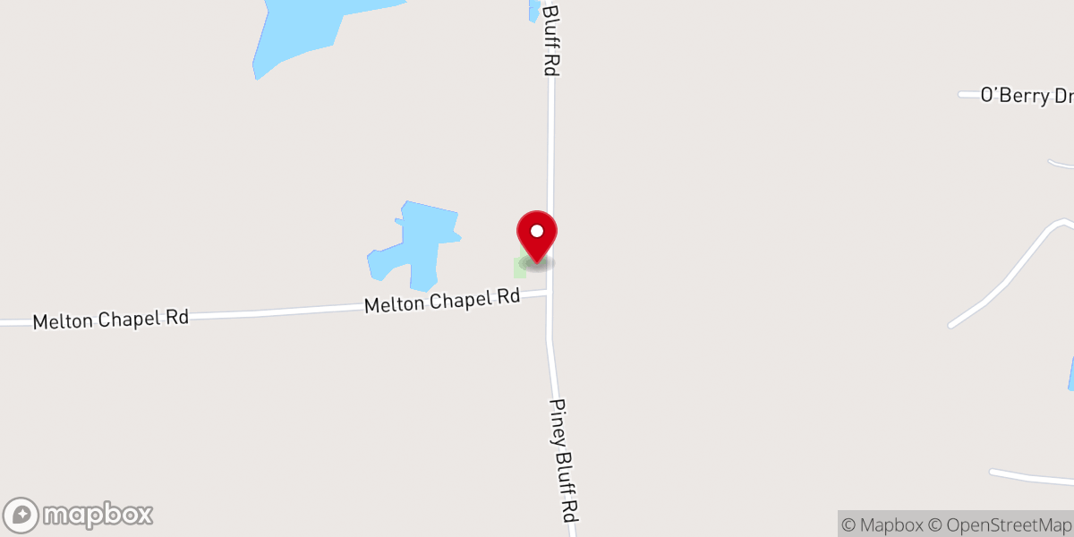 Map showing location of Meltons Chapel United Methodist Church
